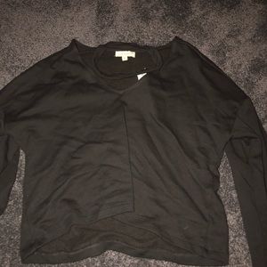 PACSUN DARK GREY V NECK LONG SLEEVE